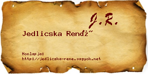 Jedlicska René névjegykártya